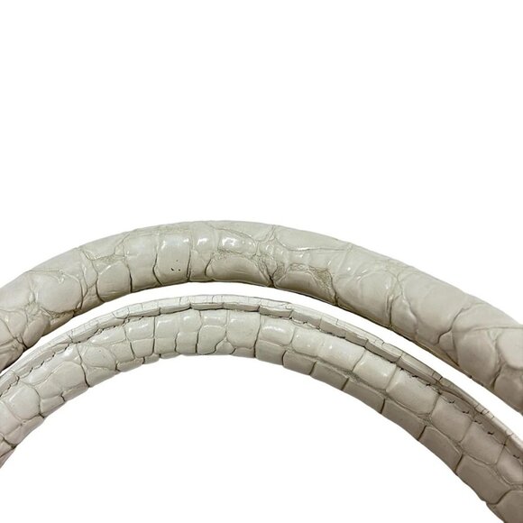 Auth JIMMY CHOO Rosalie - White Leather Handbag - Picture 8 of 11